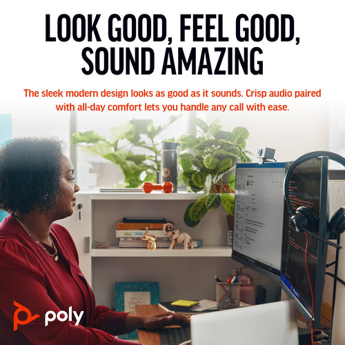 POLY Blackwire 3325 Stereo Microsoft Teams Certified USB-C Headset +3.5mm Plug +USB-C/A Adapter POLY Blackwire 3325 Stereo Microsoft Teams Certified USB-C Headset +3.5mm Plug +USB-C/A Adapter